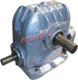 Solid Shafts, Horizontal Output and under driven Input Shaft Worm Gearbox